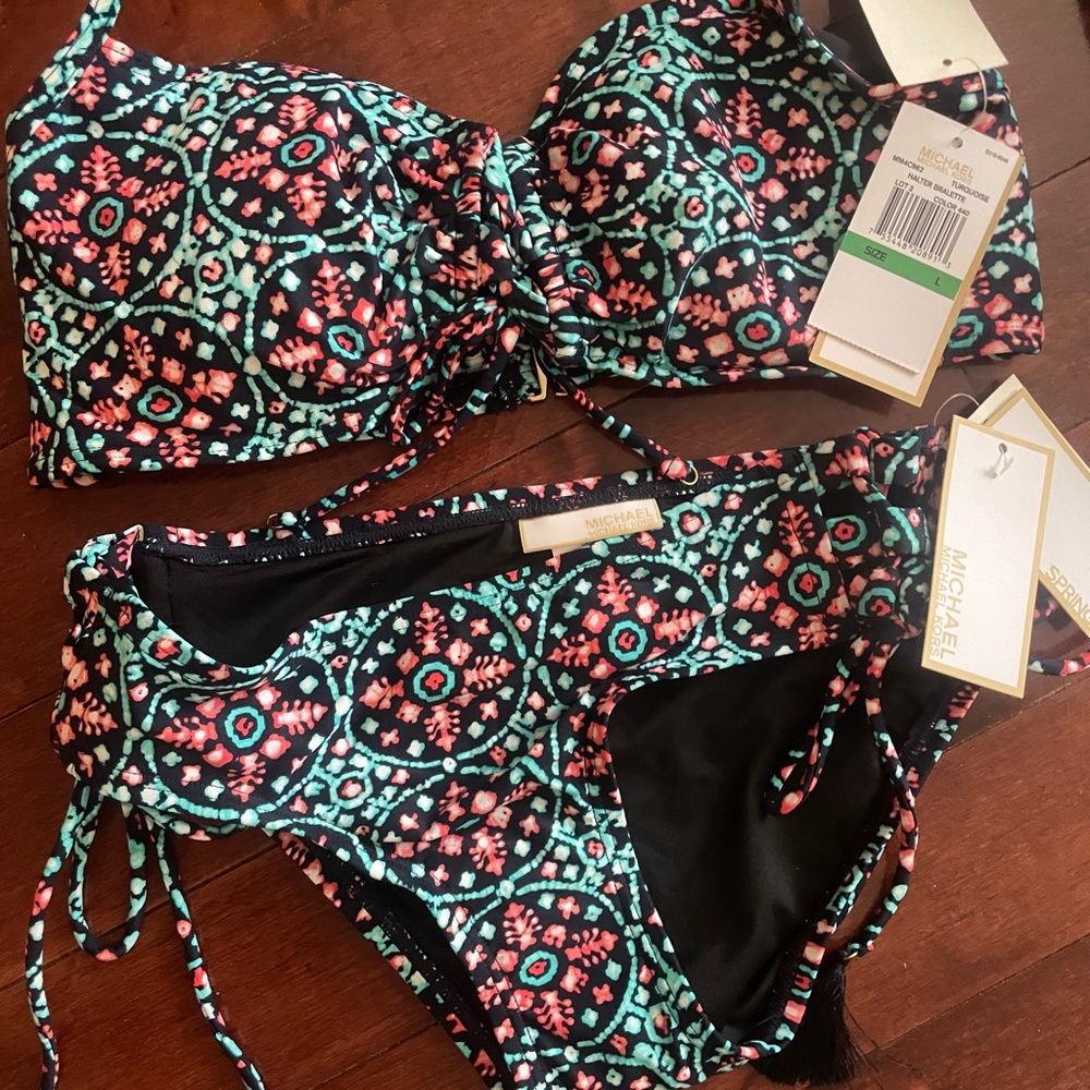 Michael Kors bikini - bottoms size small. Top size large.  brand new with tags